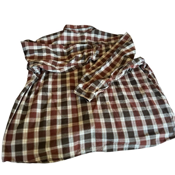 Carhartt Men's Plaid Shirt - Brown and White - Picture 2 of 4